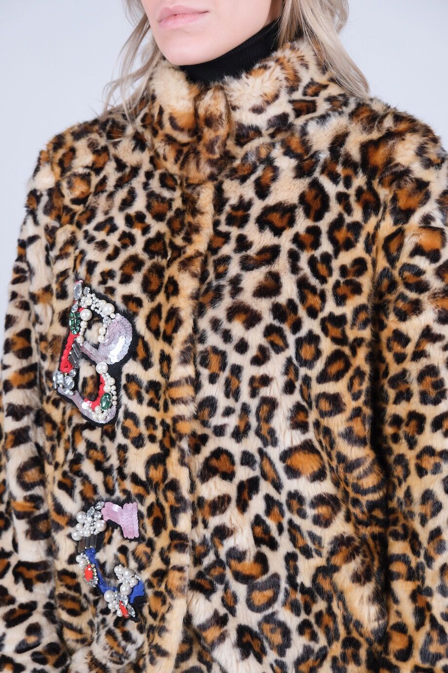 image 4 Меховое пальто леопардовой расцветки