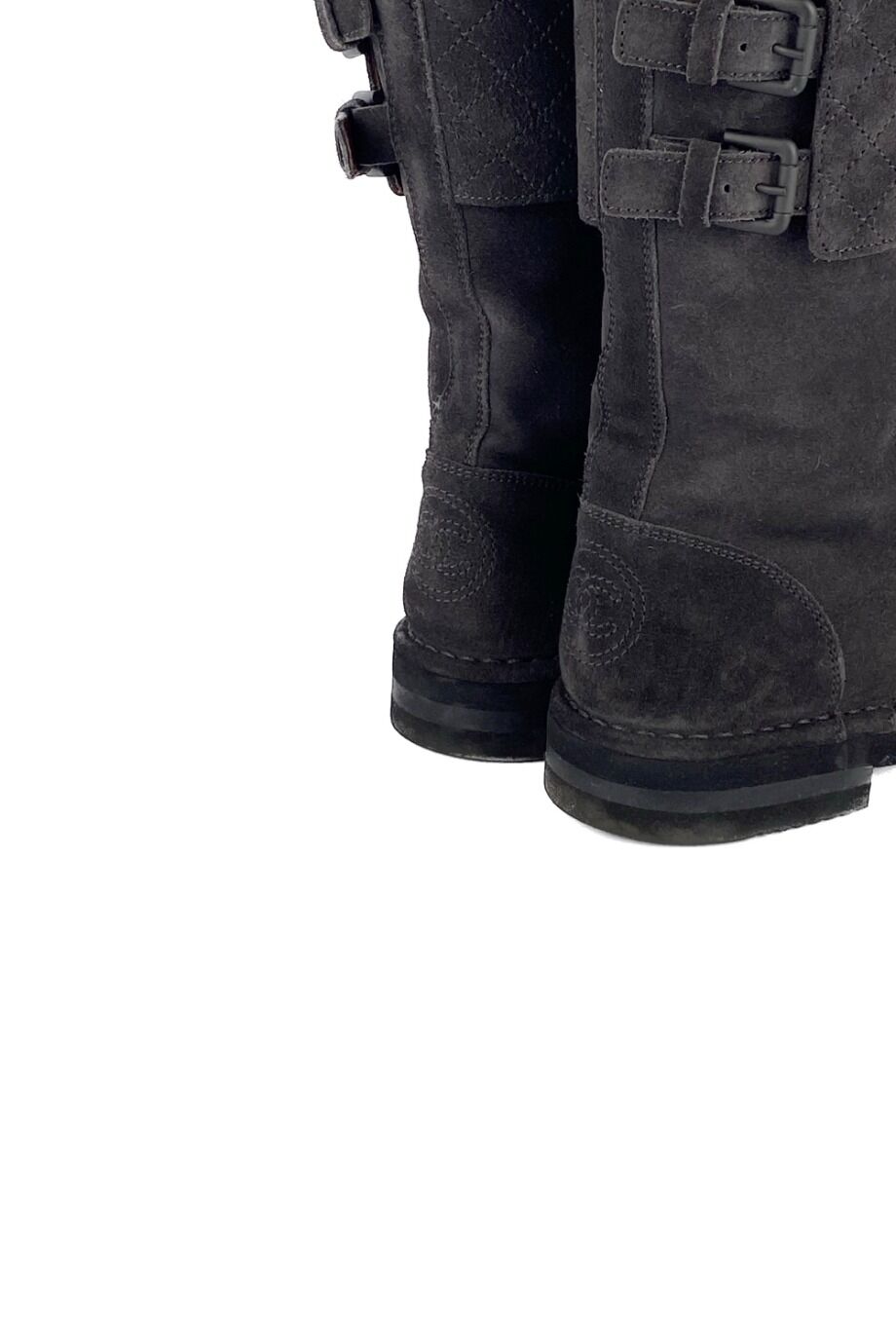 image 4 Замшевые ботинки серого цвета
