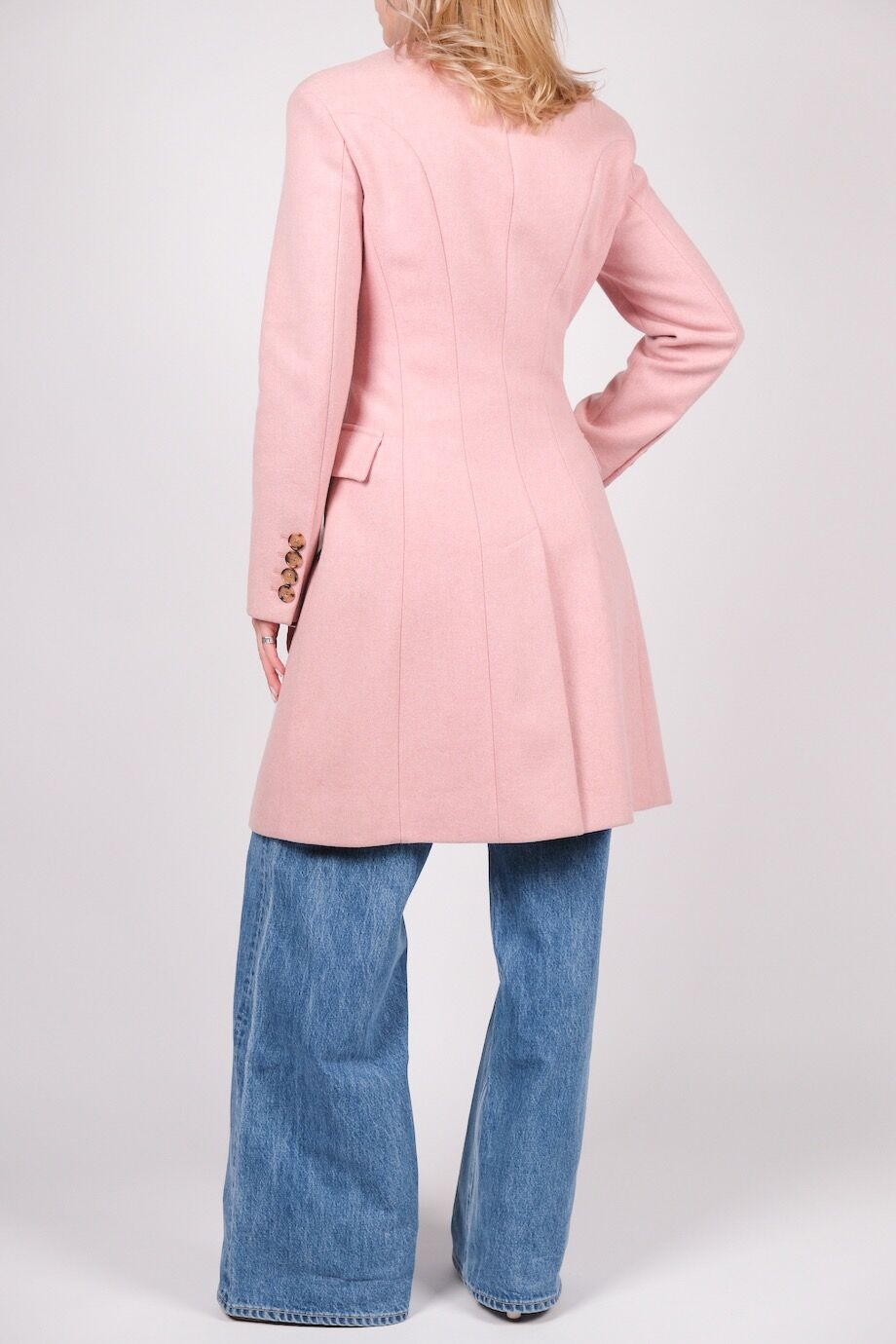 image 3 Пальто двубортное розового цвета