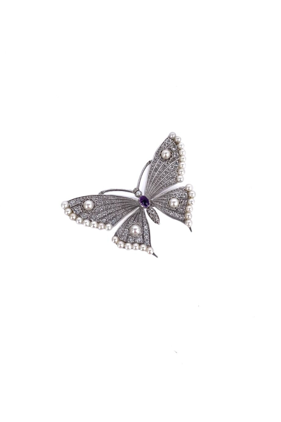image 2 Серебряная брошь в виде бабочки