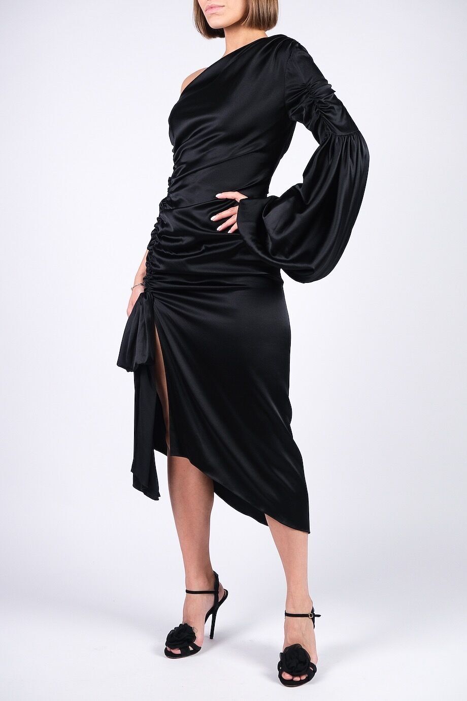 image 1 Платье асимметричного кроя черного цвета