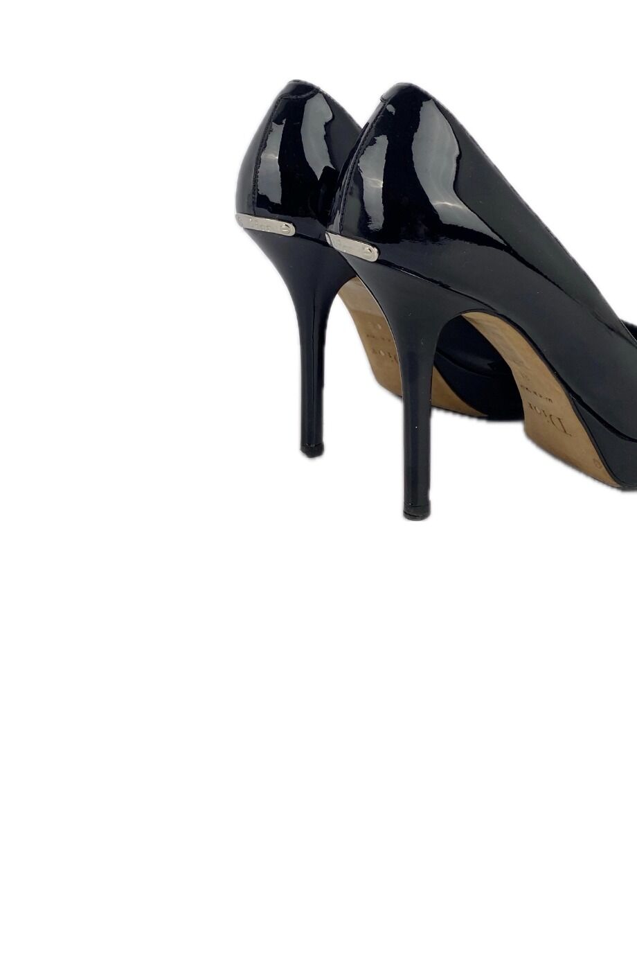 image 4 Лаковые туфли черного цвета с открытым носиком