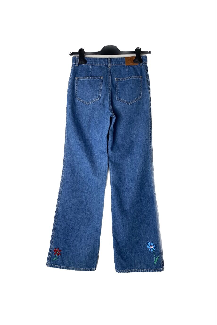 image 2 Детские джинсы голубого цвета с вышивкой
