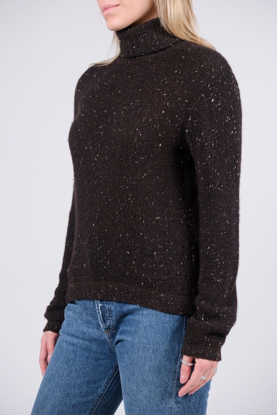 image 2 Кашемировый свитер коричневого цвета в крапинку