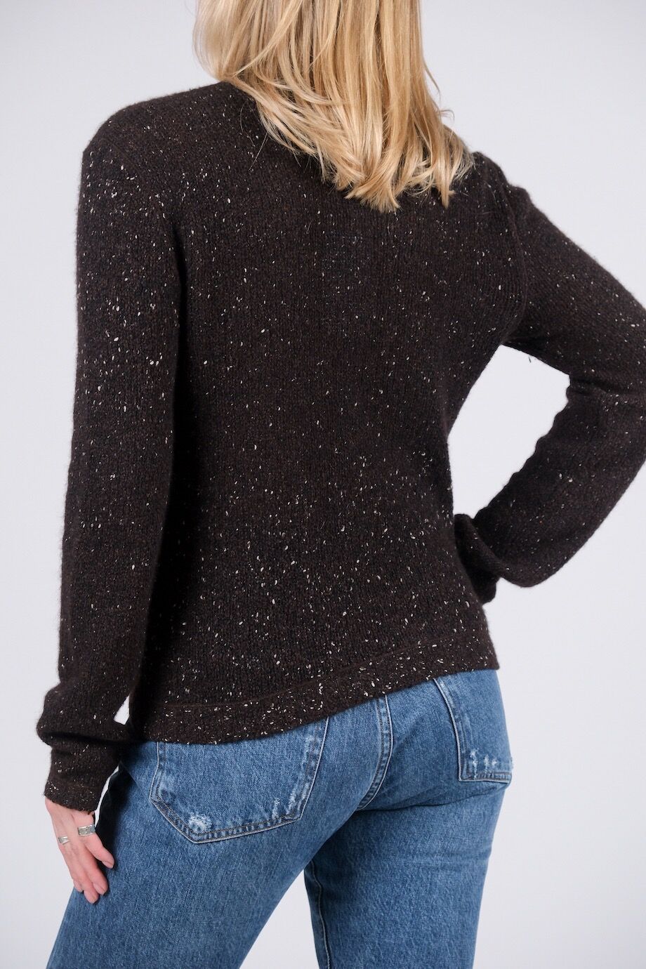 image 3 Кашемировый свитер коричневого цвета в крапинку