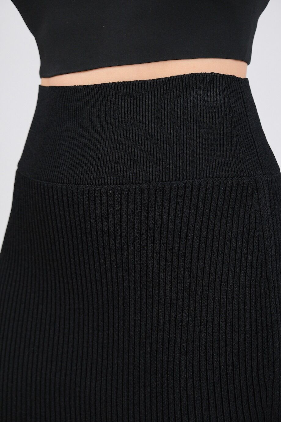 image 5 Трикотажная юбка черного цвета с воланом
