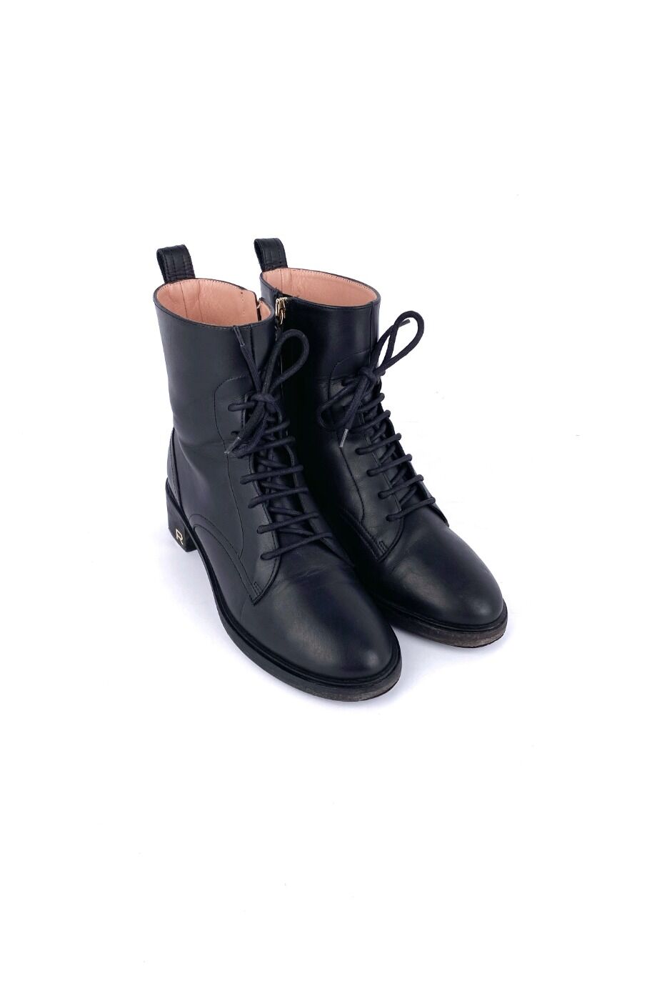 image 1 Высокие ботинки на шнуровке чёрного цвета