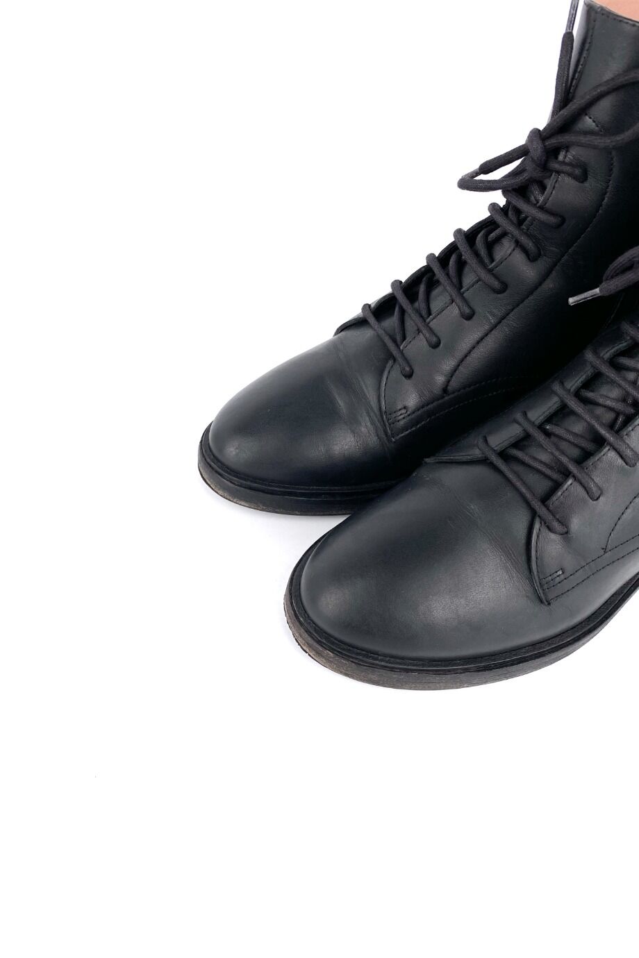 image 3 Высокие ботинки на шнуровке чёрного цвета