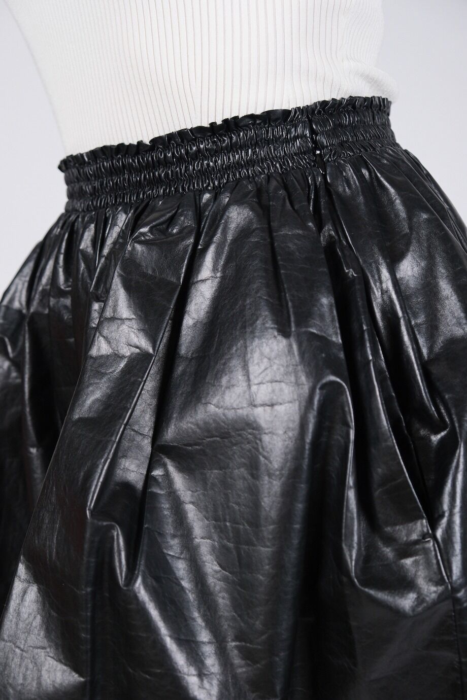 image 5 Кожаная юбка черного цвета