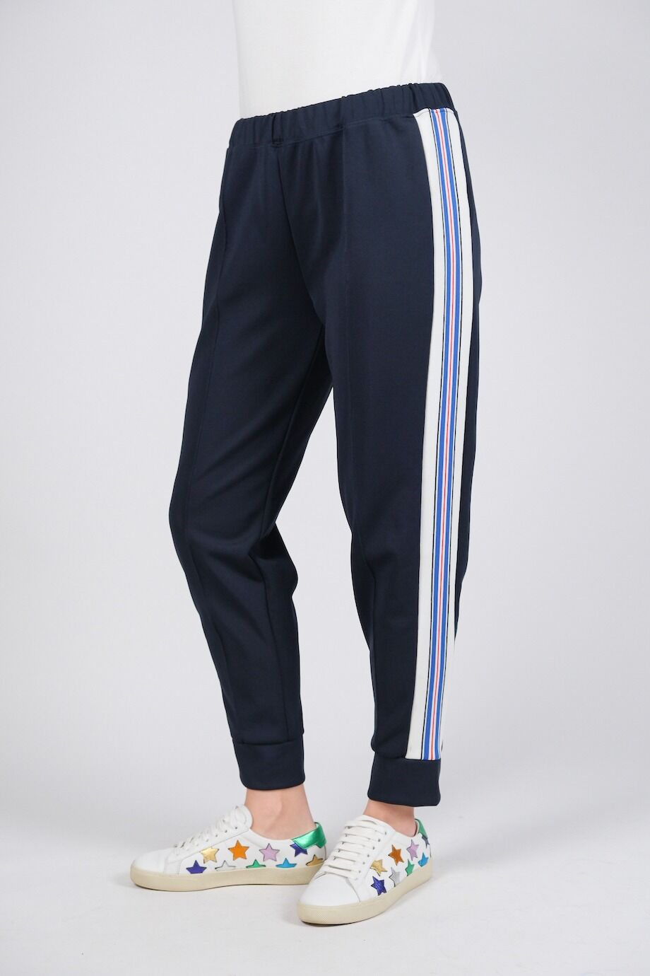 image 3 Спортивные брюки синего цвета с лампасами