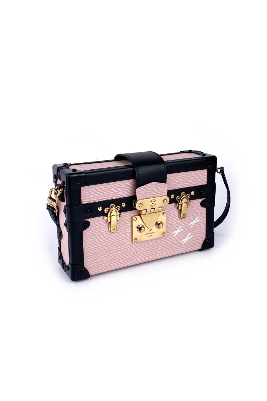 image 2 Сумка Petite Malle Bag розового цвета с чёрным кантом