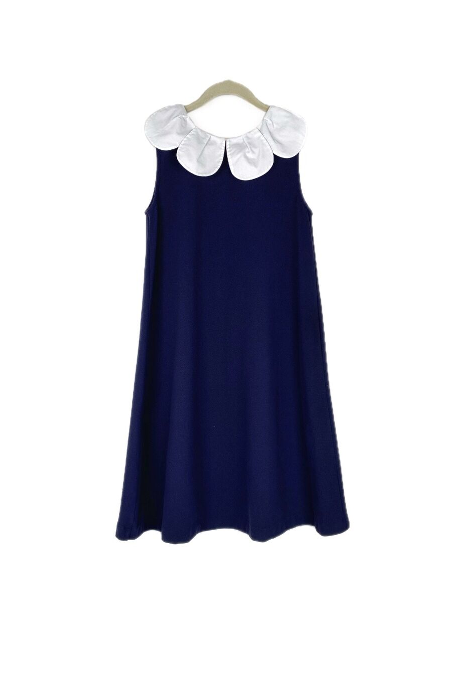 image 1 Детское платье темно-синего цвета с белым воротником