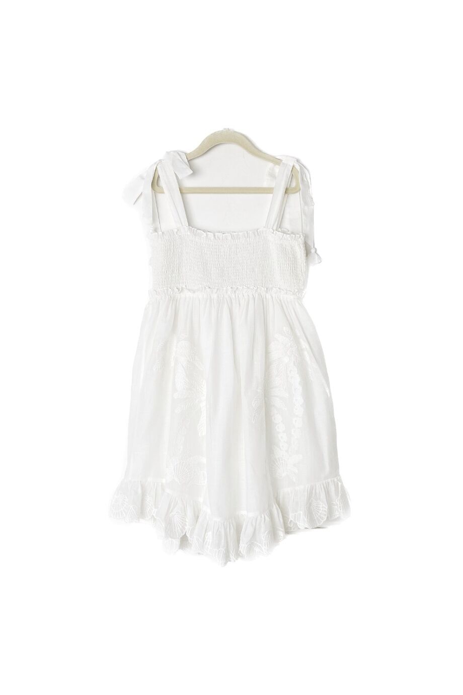 image 2 Детское платье белого цвета с вышивкой