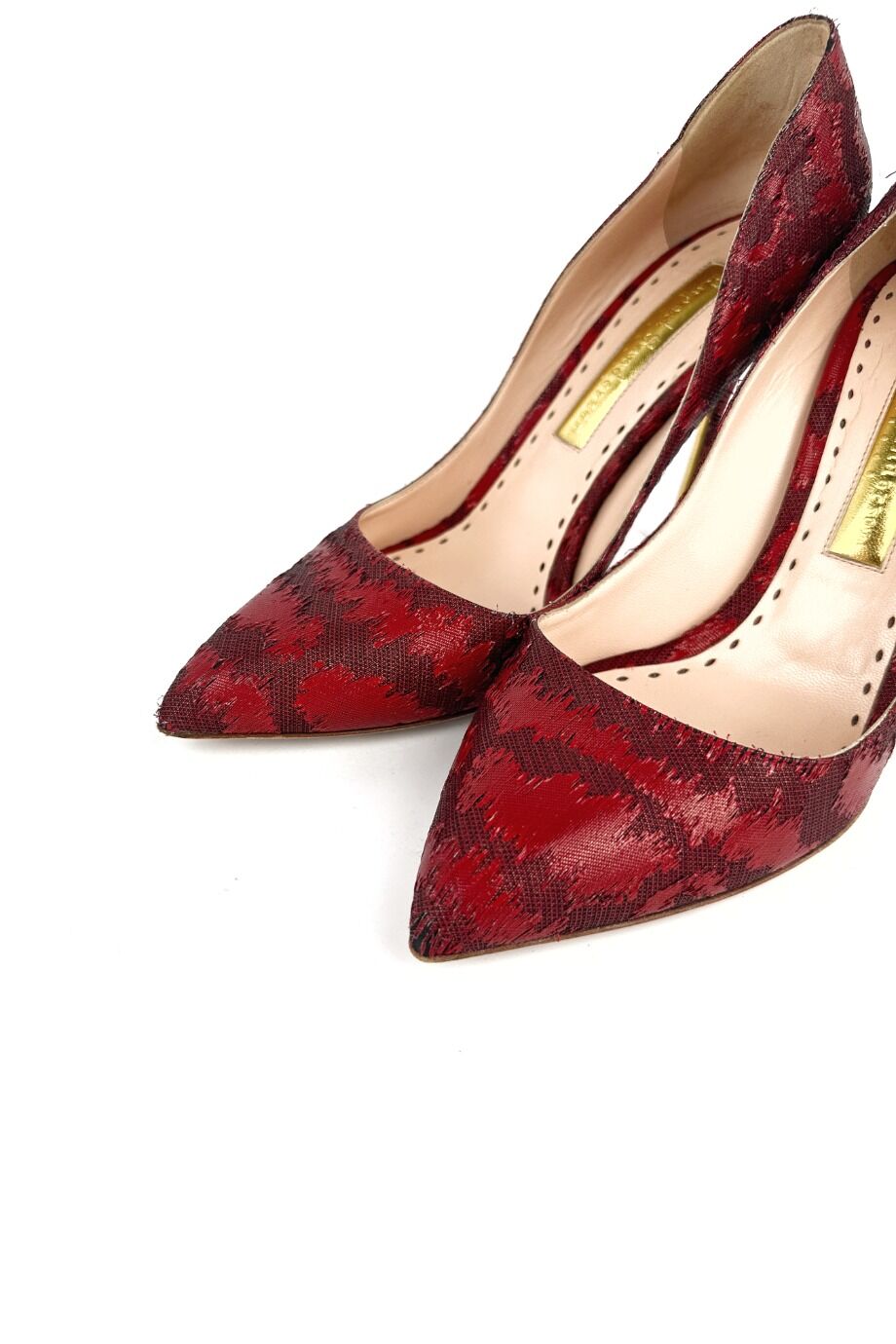 image 3 Комбинированные туфли красного цвета