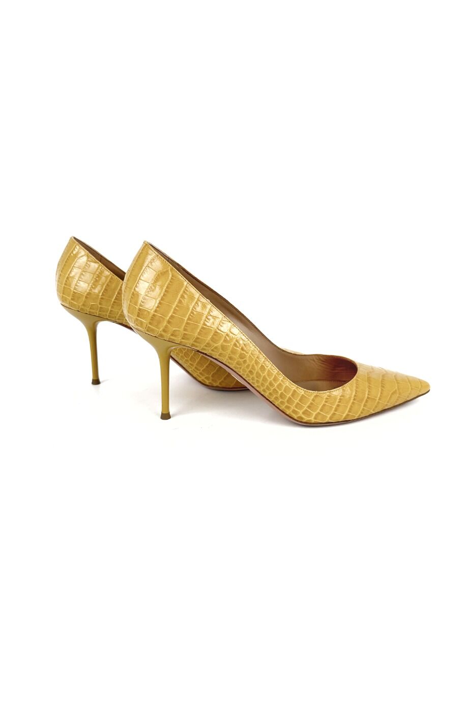 image 5 Туфли желтого цвета на невысоком каблуке