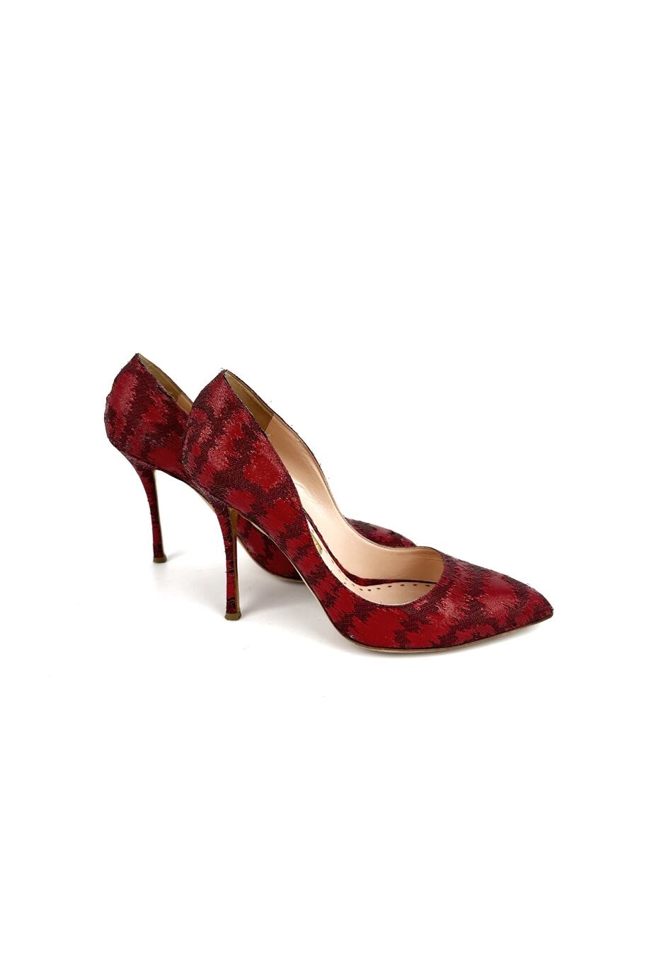 image 5 Комбинированные туфли красного цвета