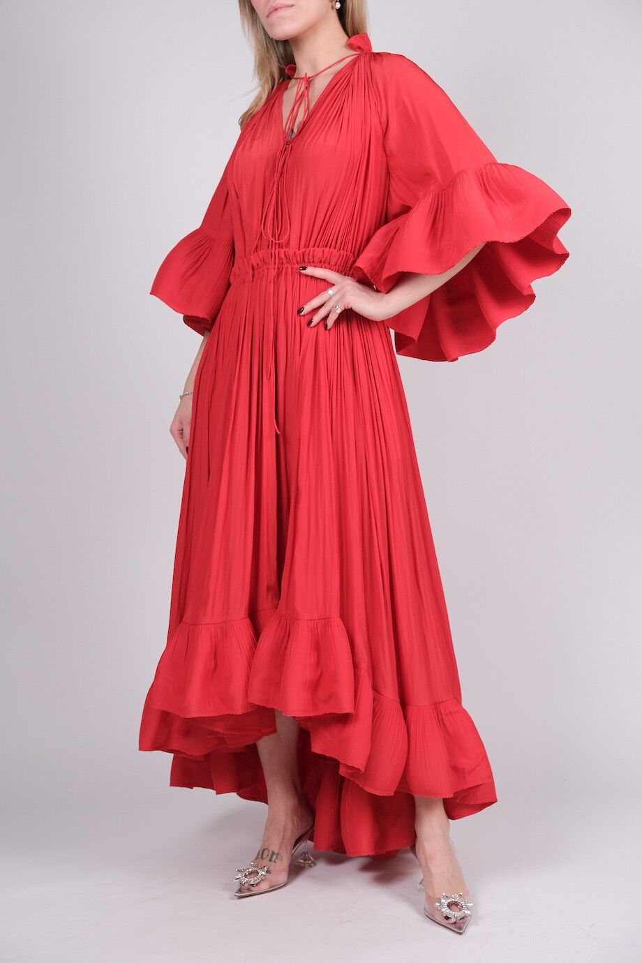 image 2 Платье вечернее красного цвета в пол