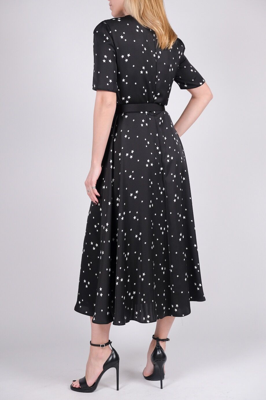 image 3 Платье с принтом звёзды и поясом