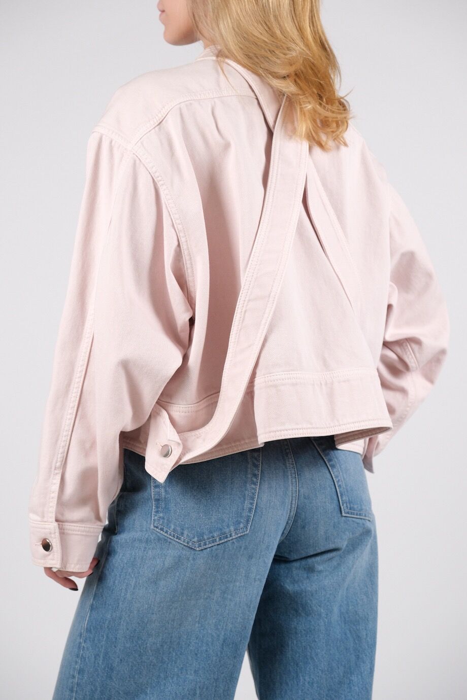 image 3 Джинсовая куртка розового цвета