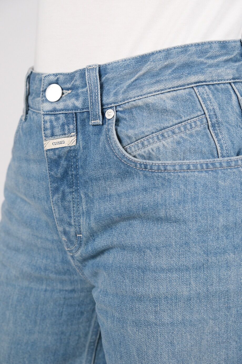 image 5 Широкие джинсы голубого цвета