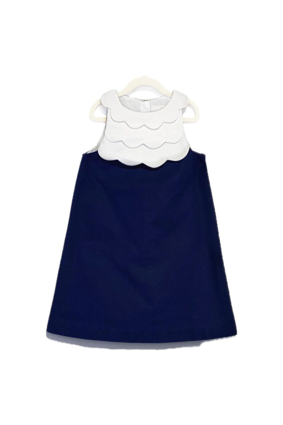 image 1 Детское платье темно-синего цвета с белой манишкой
