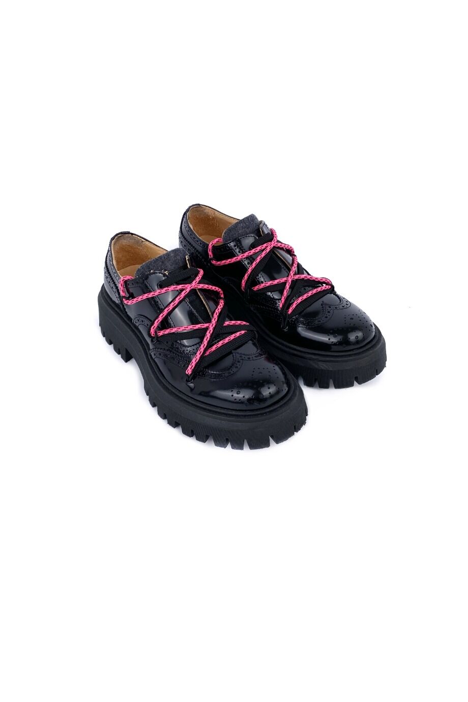 image 1 Детские ботинки чёрного цвета с перфорацией
