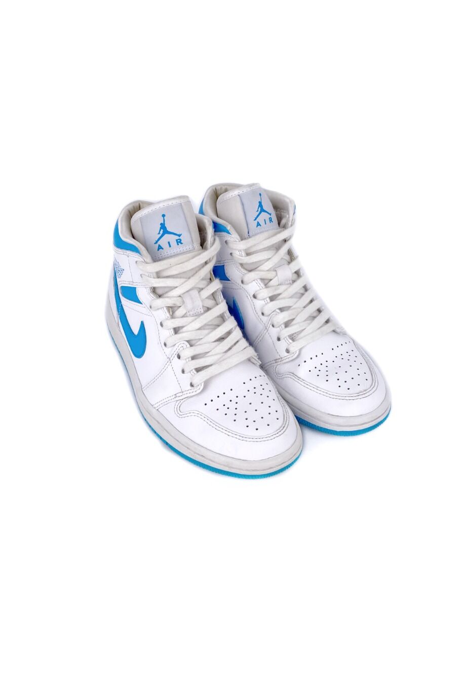 image 1 Кеды Air Jordan белого цвета с голубыми вставками