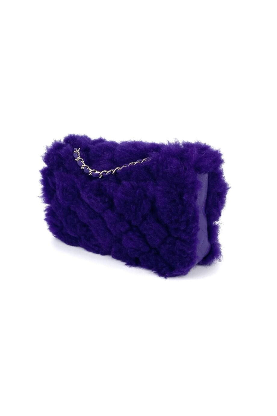 image 4 Сумка Flap Bag меховая фиолетового цвета