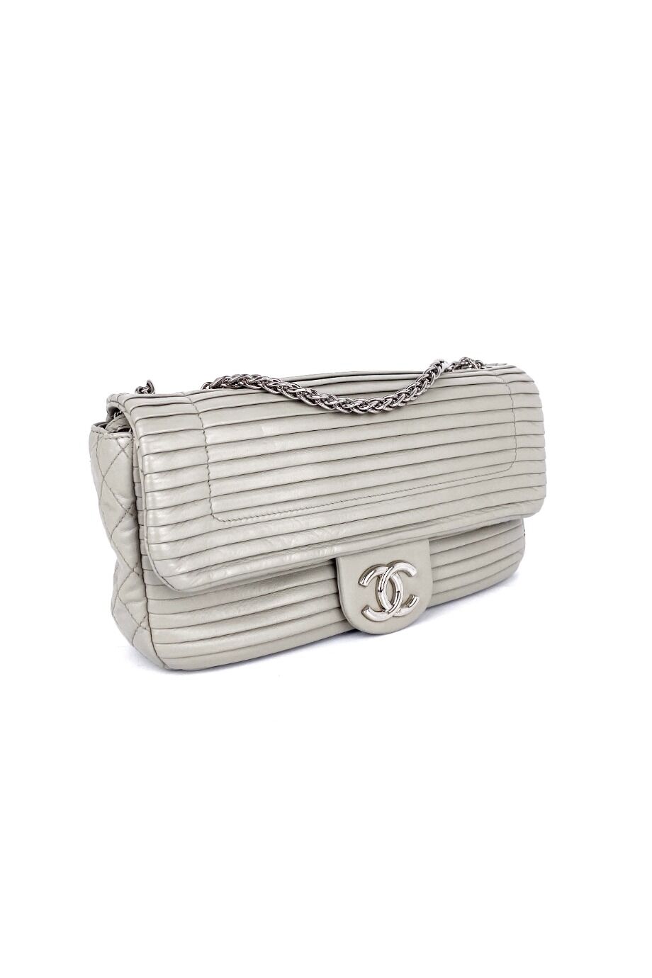 image 2 Сумка Flap Bag светло-серого цвета