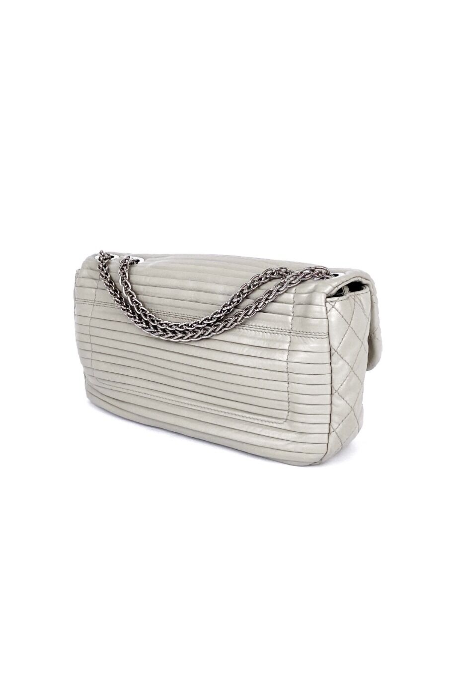image 4 Сумка Flap Bag светло-серого цвета