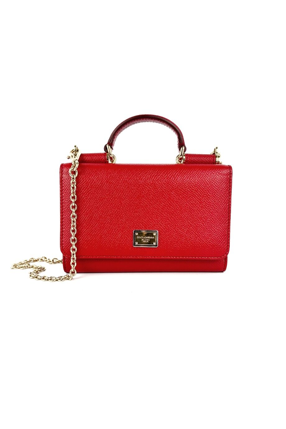 image 1 Клатч Sicily Von Bag красного цвета на цепочке