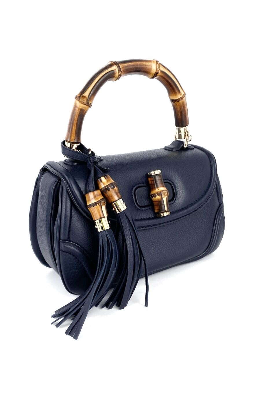 image 2 Сумка Gucci Bamboo 1947 темно-синего цвета