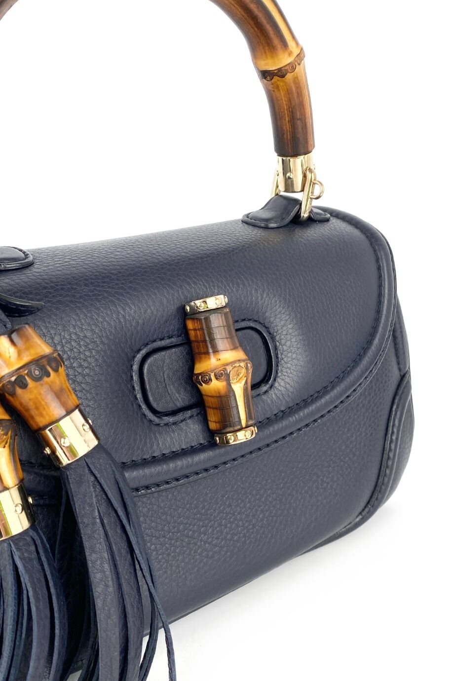 image 3 Сумка Gucci Bamboo 1947 темно-синего цвета