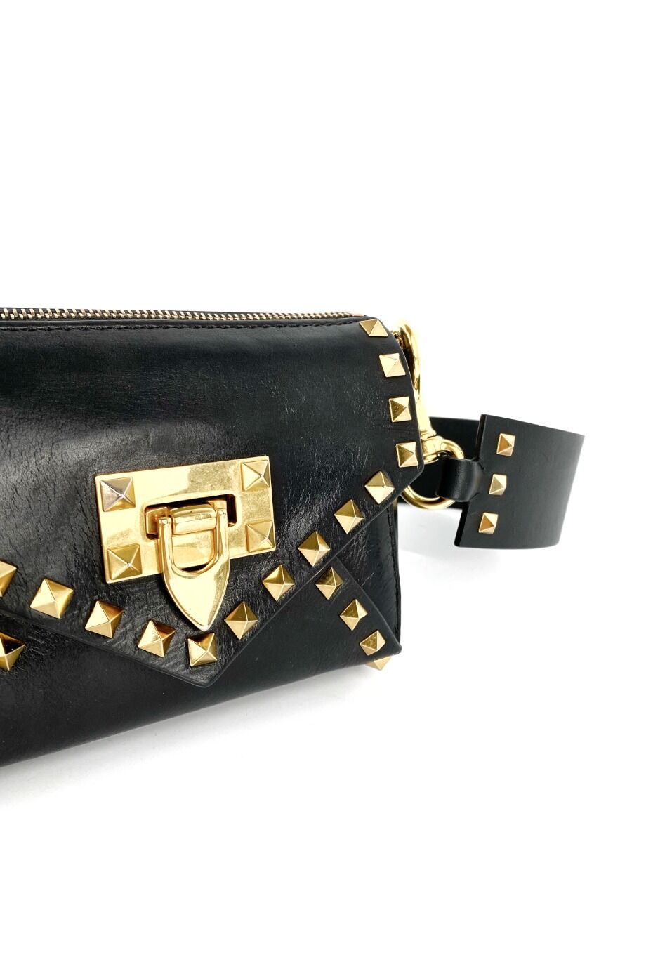 image 3 Сумочка Rockstud чёрного цвета на широком плечевом ремне