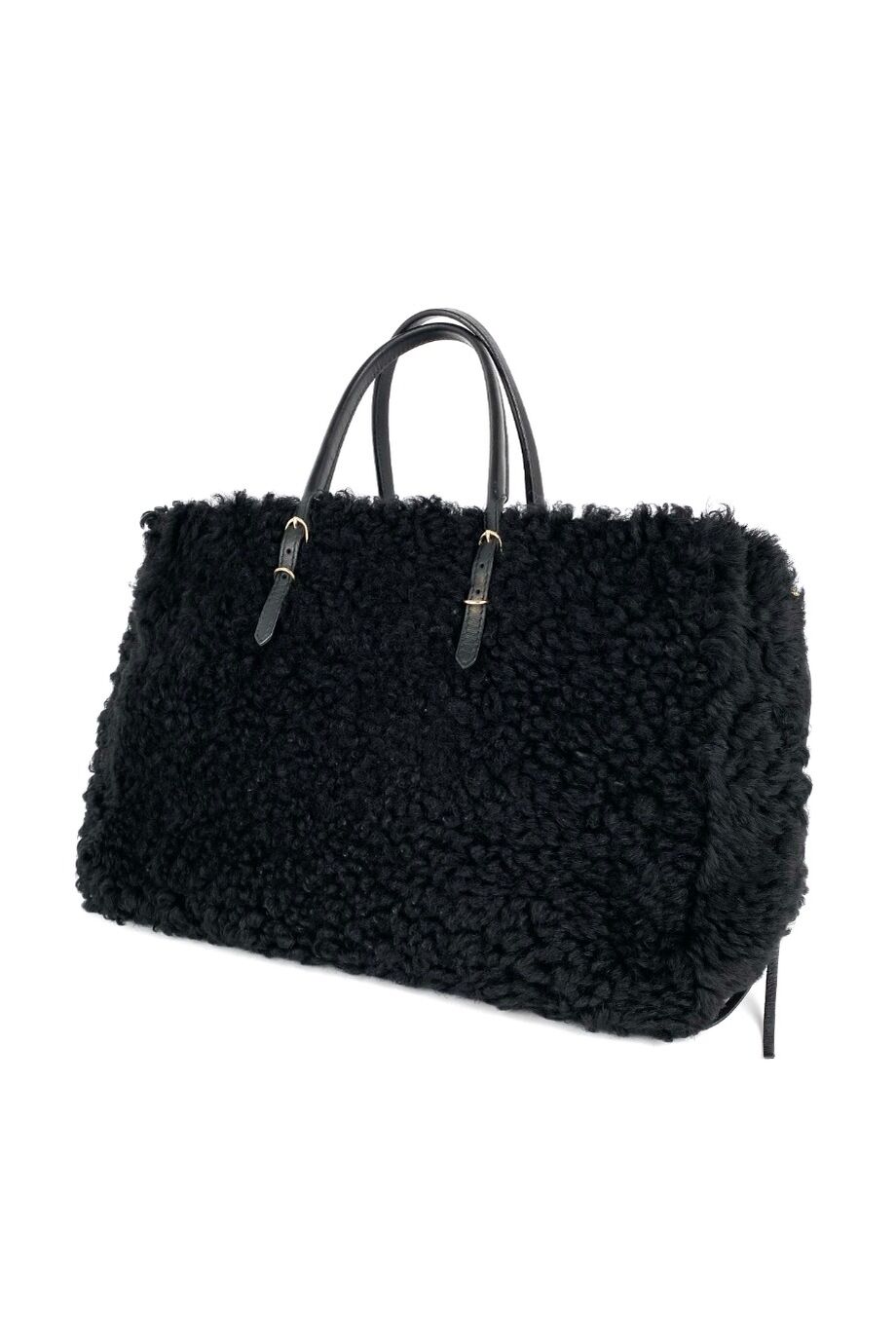 image 5 Сумка Papier bag черного цвета из меха