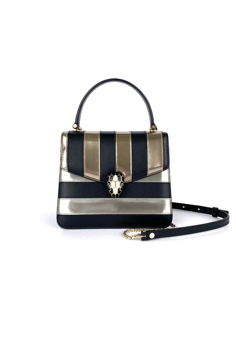 image 1 Сумка Serpenti Forever черного цвета с вставками цвета металлик