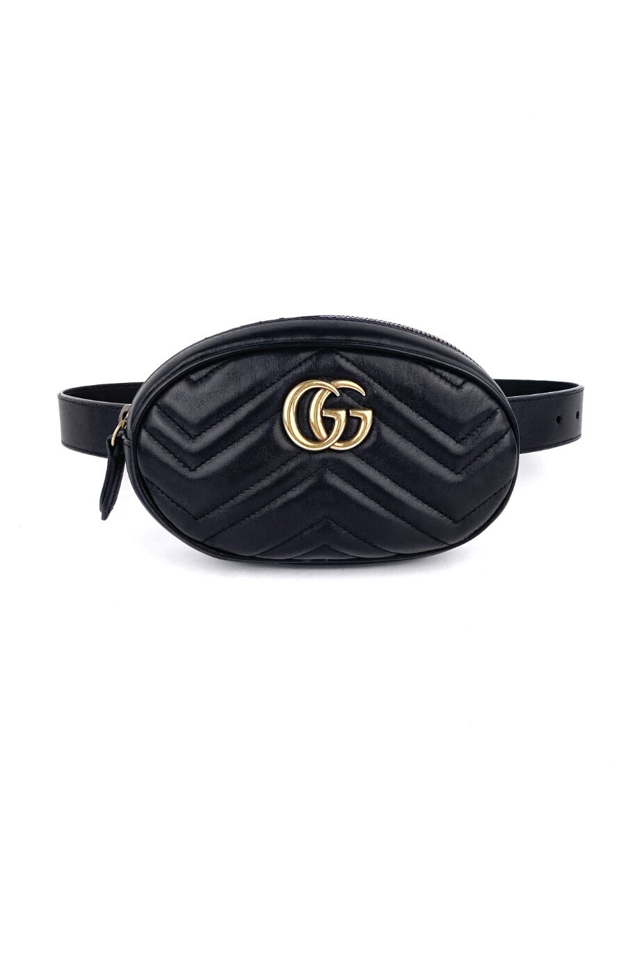 image 1 Поясная сумка GG Marmont черного цвета