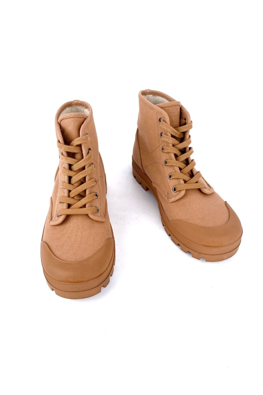 image 2 Ботинки песочного цвета из текстиля с резиновыми носами