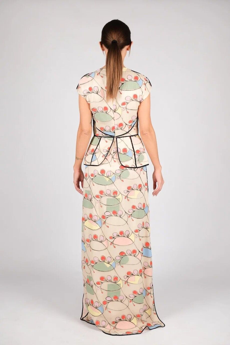 image 4 Платье в пол с вышивкой