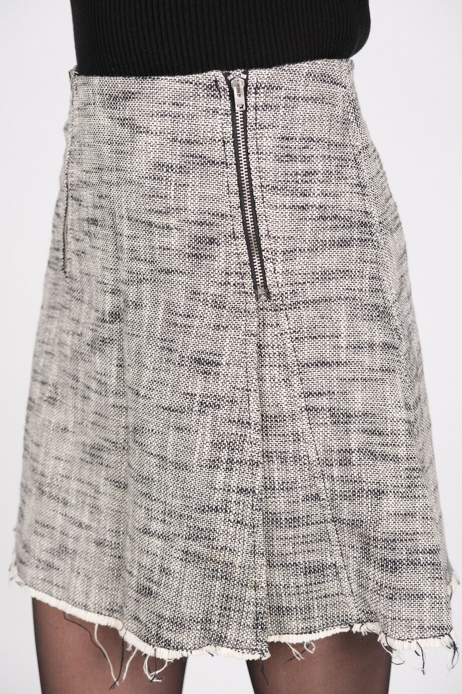 image 5 Юбка-трапеция с необработанным краем