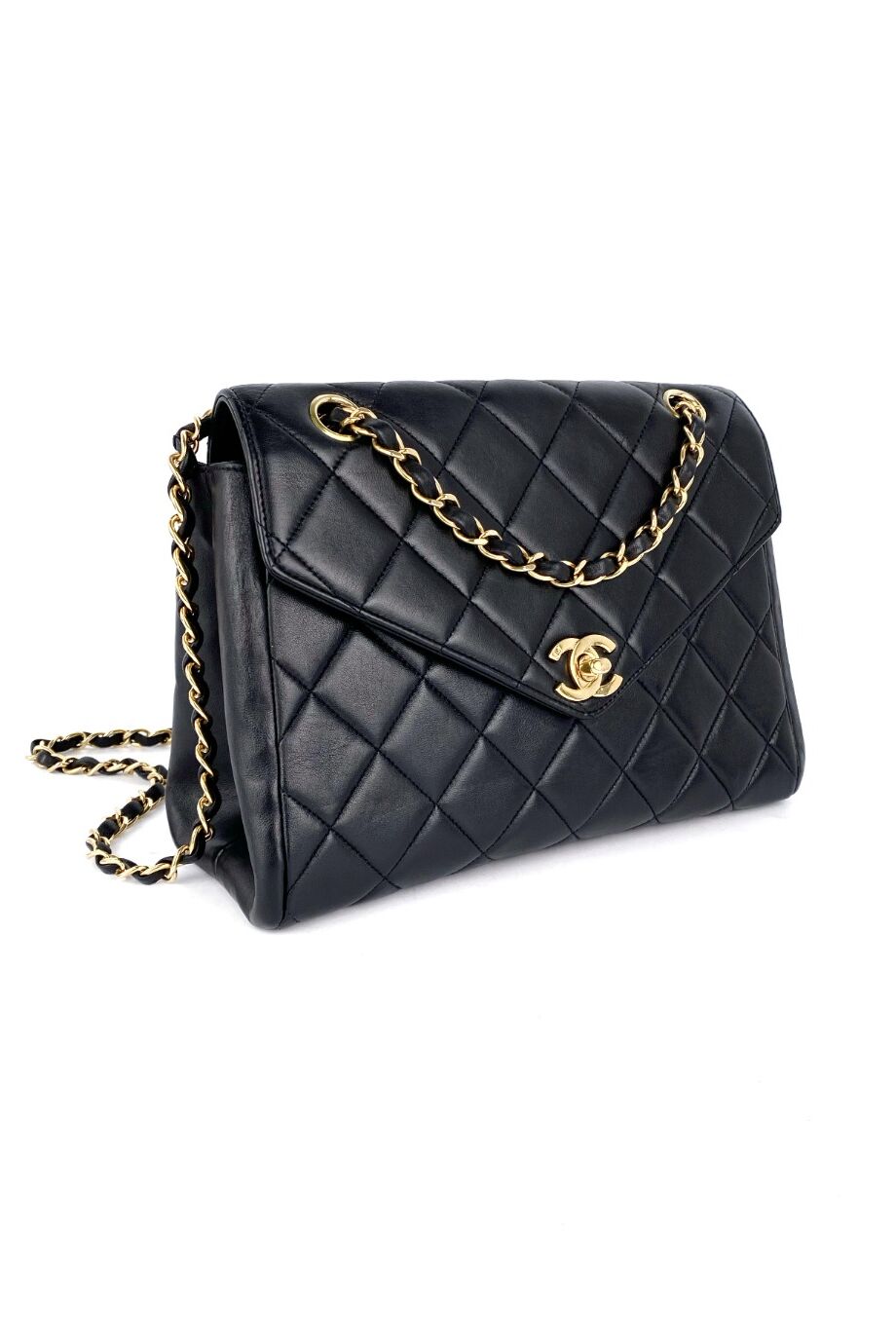 image 2 Сумка Classic Single Flap Bag черного цвета с золотой фурнитурой