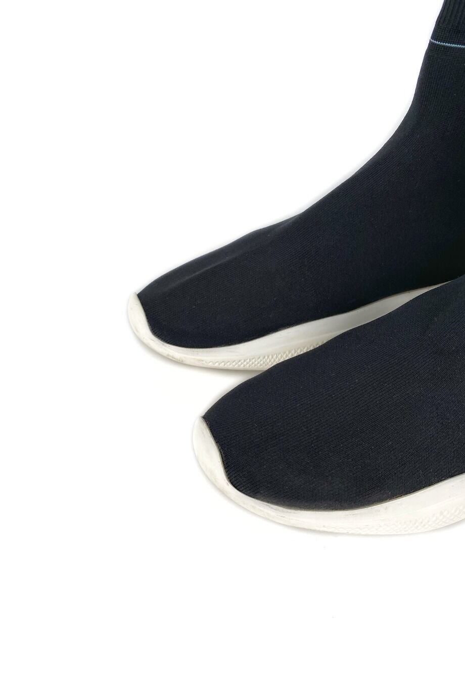 image 3 Высокие сникерсы черного цвета на белой подошве