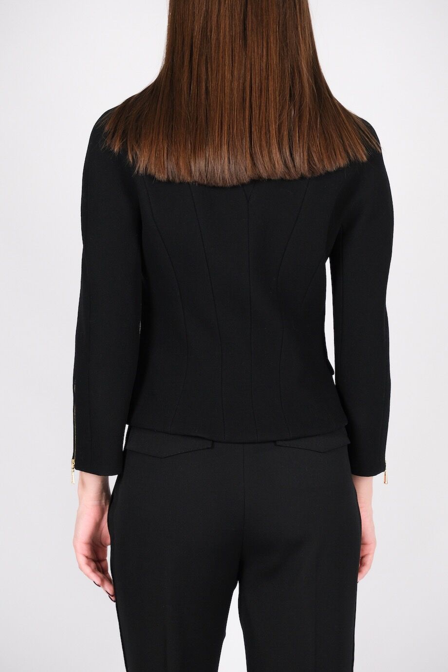 image 4 Брючный костюм черного цвета с золотистыми молниями