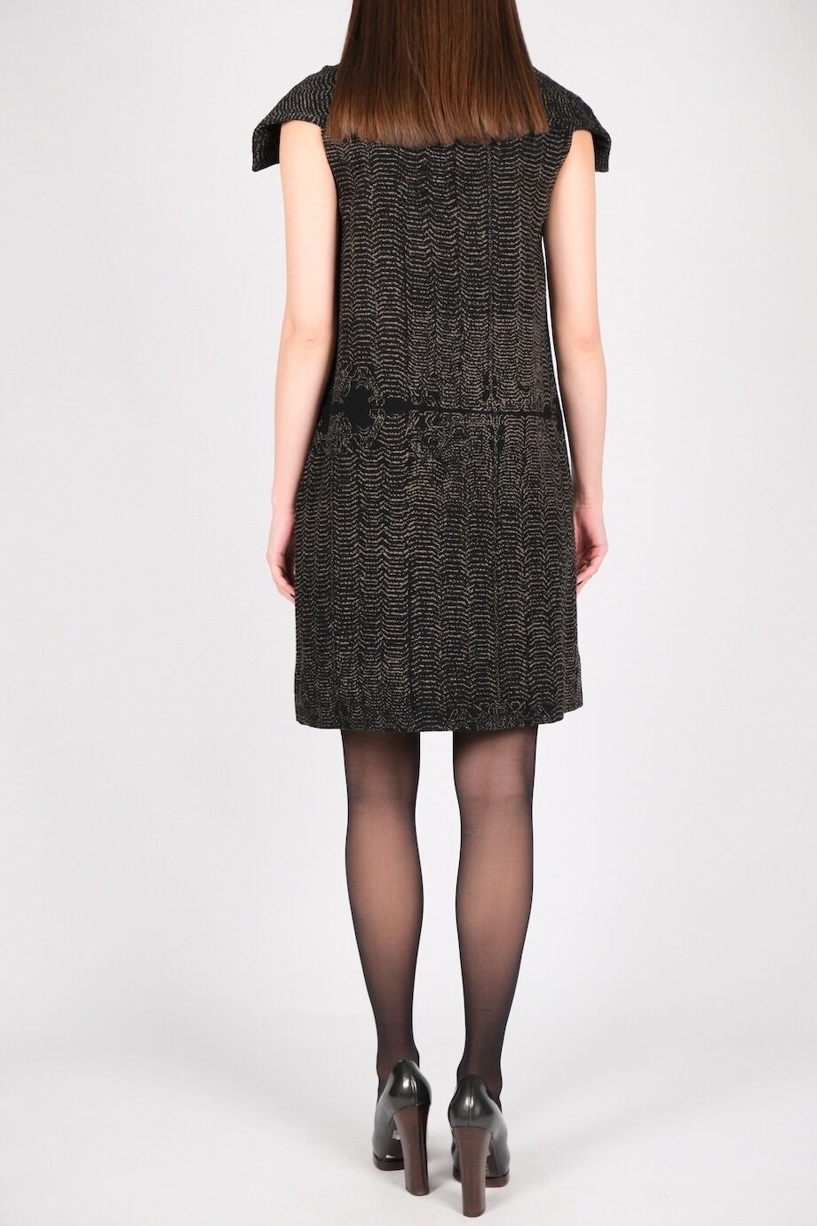 image 3 Платье чёрного цвета с принтом и бантом