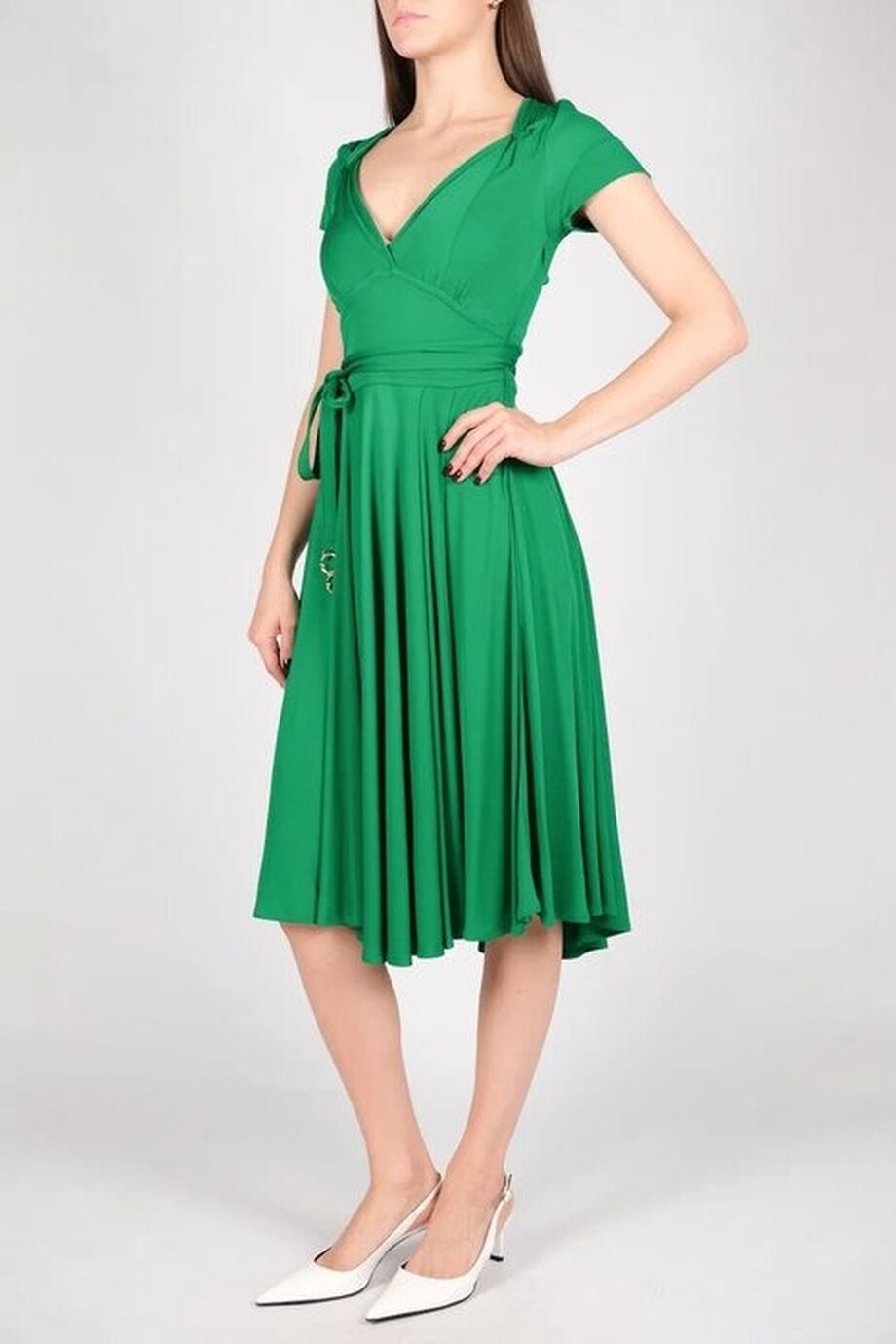 image 2 Платье зеленого цвета с драпировкой