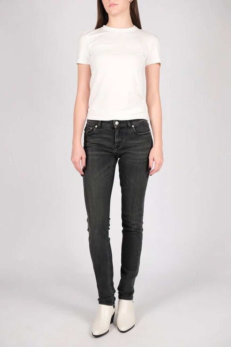 image 2 Джинсы скинни графитового цвета