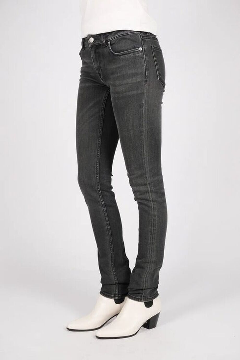 image 4 Джинсы скинни графитового цвета