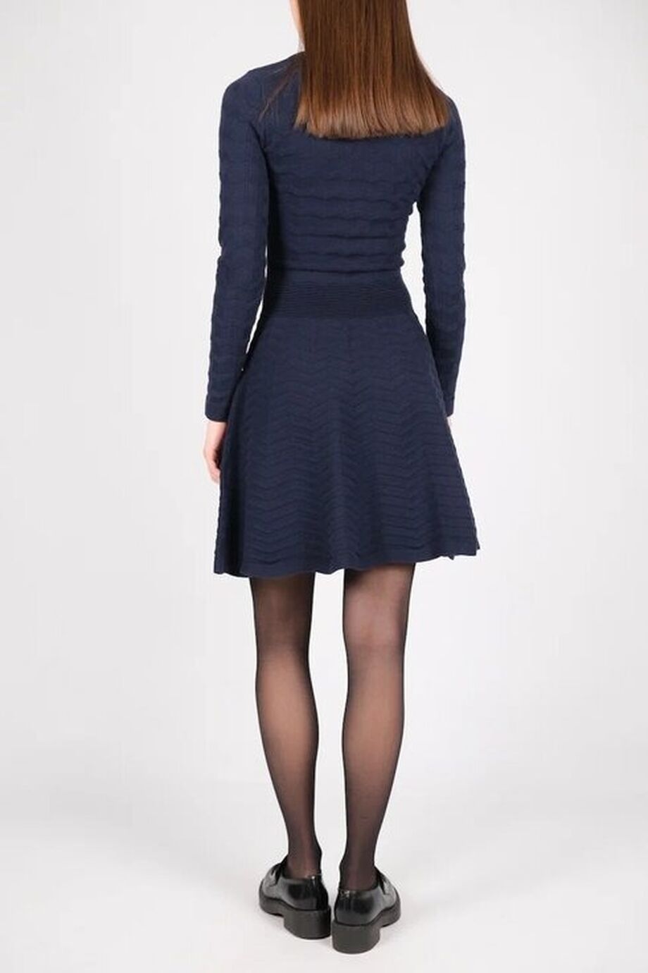 image 3 Платье синего цвета с орнаментом