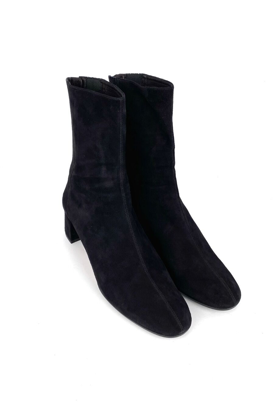image 1 Замшевые ботильоны черного цвета