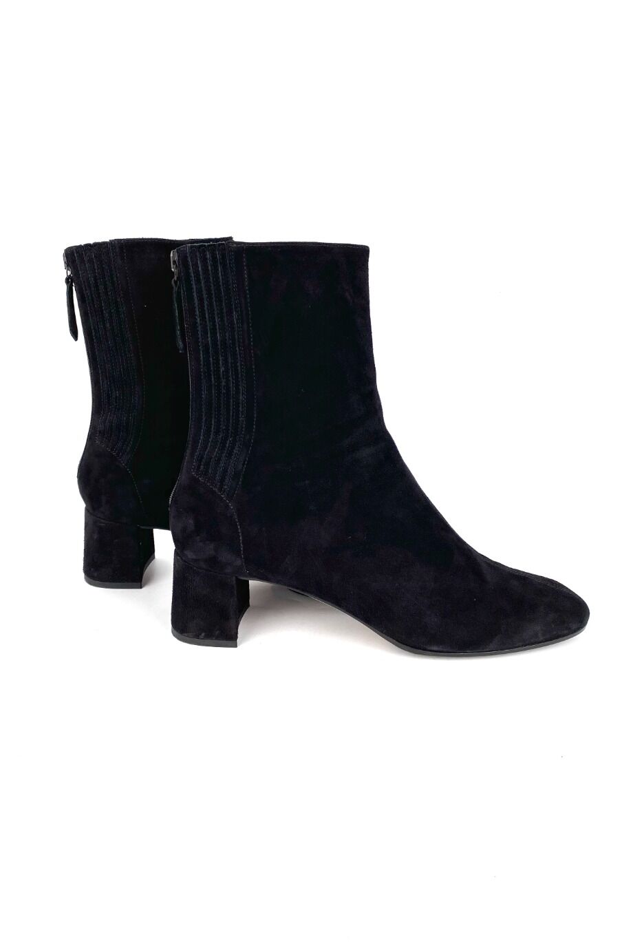 image 5 Замшевые ботильоны черного цвета